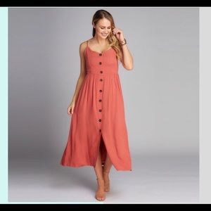Cotton Button Down midi Dress